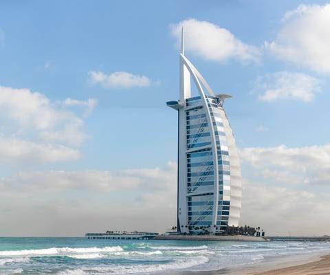 Burj al arab tower Suha Park Hotel Apartments, WaterFront, Al Jaddaf Dubai